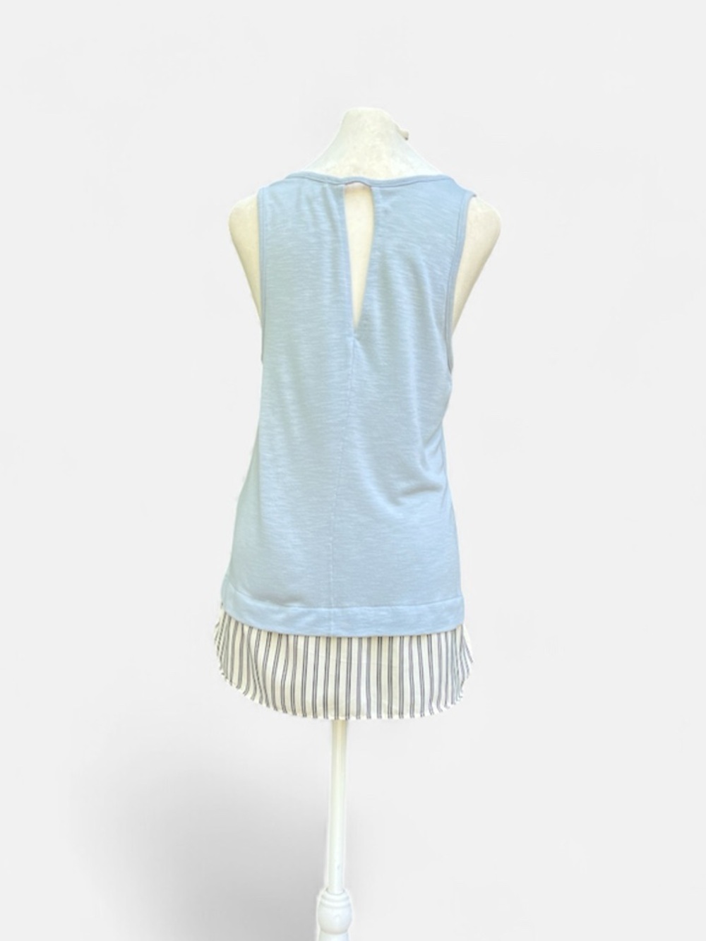 J. Crew Sleeveless Layered Detail Tank in Blue Size Small - Picture 4 of 7